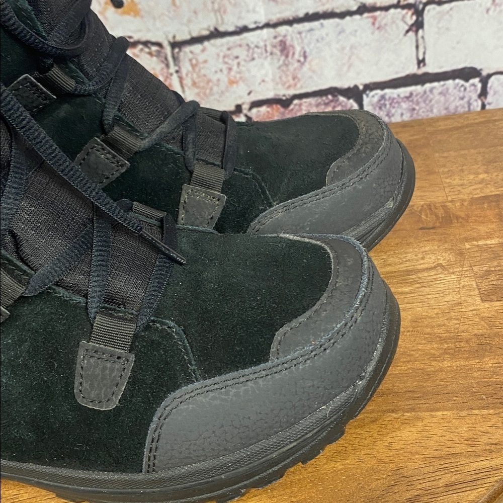 Columbia Weatherproof Black Fur-Lined Lace Up Slip On Winter Boots Sz 7 - Picture 5 of 13